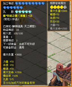 翅膀套装属性